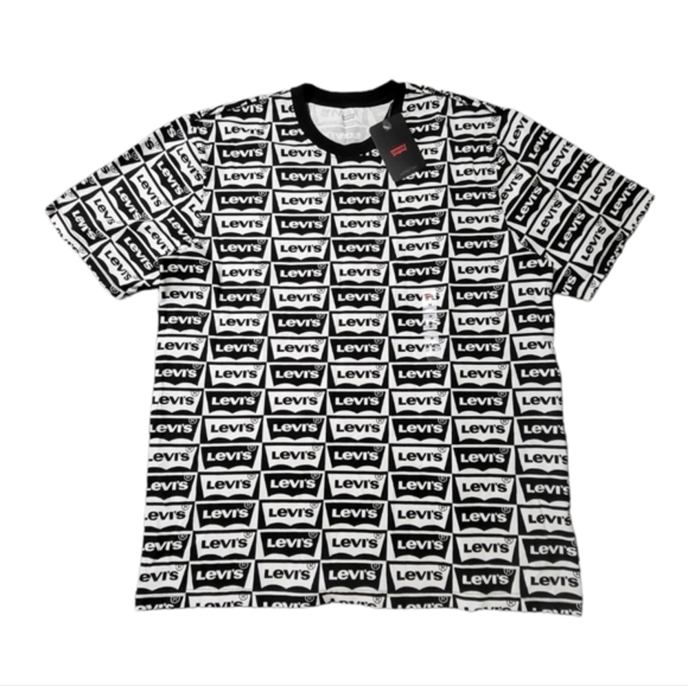 Men's Levis All Over Print Short Sleeves Relaxed Fit Tee Shirt